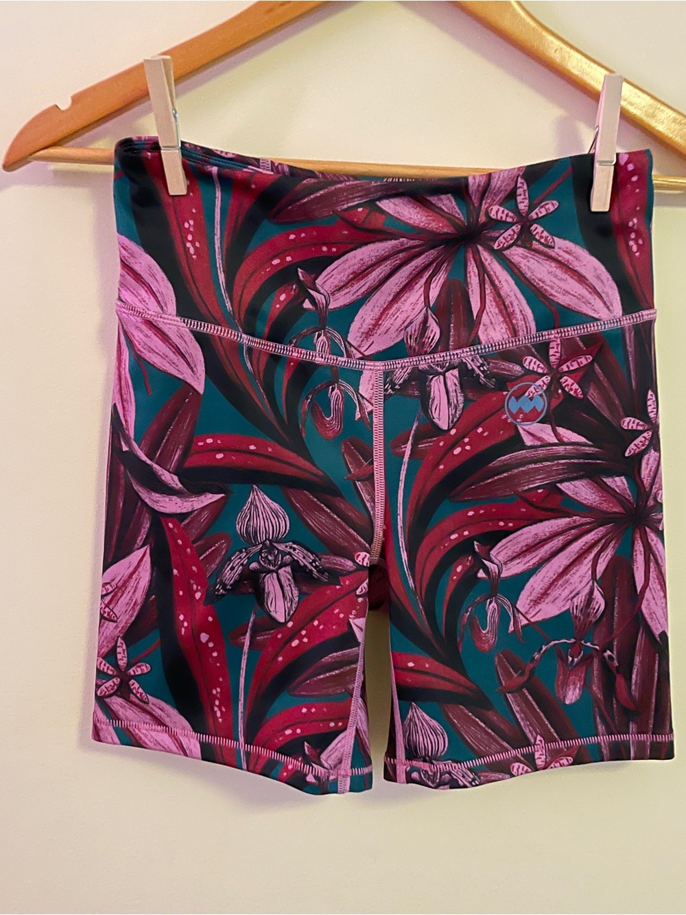 Janji Floral Bike Shorts - Pink Orchids